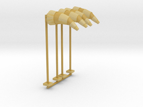 Airport Windsock and Pole (x4) 1/144 in Tan Fine Detail Plastic
