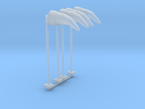 Airport Windsock and Pole (x4) 1/144 in Clear Ultra Fine Detail Plastic