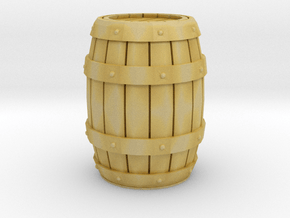 Wooden Barrel 1/24 in Tan Fine Detail Plastic
