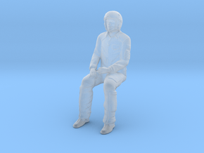 Pilot 01 seated pose .1:35 Scale in Clear Ultra Fine Detail Plastic