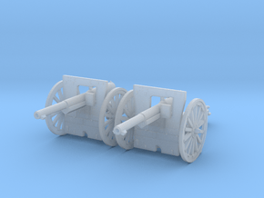 1/100 75mm French cannon m1897 in Clear Ultra Fine Detail Plastic