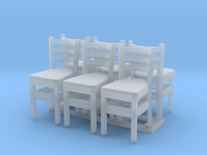 Chair 07. HO Scale (1:87) in Clear Ultra Fine Detail Plastic
