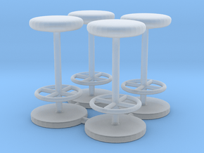 Stool 01. 1:24 Scale in Clear Ultra Fine Detail Plastic