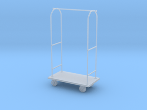 1:24 Luggage Cart in Clear Ultra Fine Detail Plastic