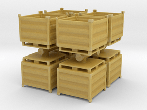 Palletbox Container (x8) 1/160 in Tan Fine Detail Plastic