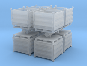 Palletbox Container (x8) 1/160 in Clear Ultra Fine Detail Plastic