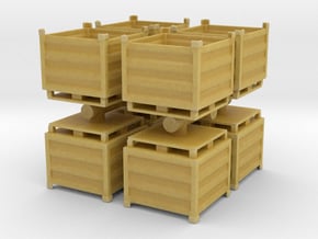Palletbox Container (x8) 1/120 in Tan Fine Detail Plastic