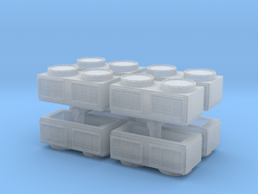 Rooftop Air Conditioning Unit (x8) 1/200 in Clear Ultra Fine Detail Plastic