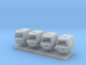 1/350 TMP Travel Pod Four Pack in Clear Ultra Fine Detail Plastic