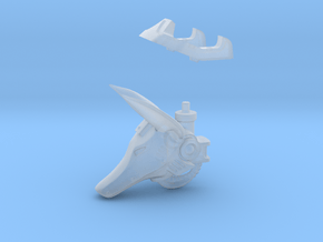 Mini Knight - Anubis Head & Cowl in Clear Ultra Fine Detail Plastic