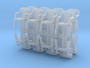 Plastic Chair (x16) 1/120 in Clear Ultra Fine Detail Plastic