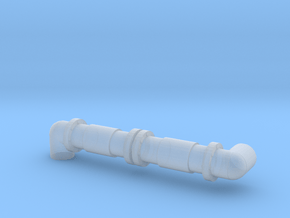 Industrial Pipeline (Rotated right) 1/87 in Clear Ultra Fine Detail Plastic