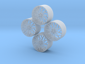 20'' Forgiato Blocco wheels in 1/24 scale in Clear Ultra Fine Detail Plastic