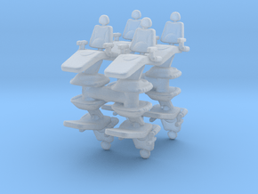 Dentist Chair (x8) 1/120 in Clear Ultra Fine Detail Plastic