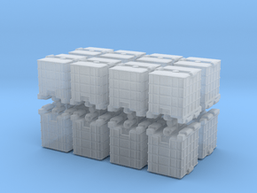 IBC Container Tank (x16) 1/200 in Clear Ultra Fine Detail Plastic