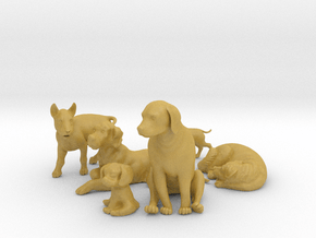 1/35 Dogs Poses Collection in Tan Fine Detail Plastic