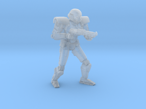 Mandalorian/Dark trooper,shooting,Legion scale in Clear Ultra Fine Detail Plastic