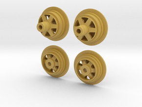 1/25 wheel covers for Indy cars, type 2 in Tan Fine Detail Plastic
