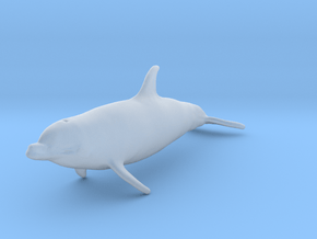 Bottlenose Dolphin 1:87 Swimming 2 in Clear Ultra Fine Detail Plastic