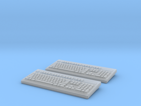 Computer Keyboard 01. 1:12 Scale in Clear Ultra Fine Detail Plastic