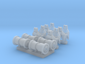 1:50 D8T carrier roller kit. in Clear Ultra Fine Detail Plastic