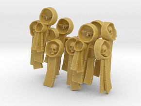 5 Knight Multiple-Purity Seals Rough in Tan Fine Detail Plastic