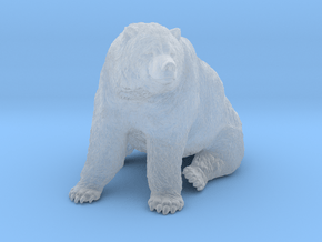Grizzly Bear 1:48 Sitting Male in Clear Ultra Fine Detail Plastic