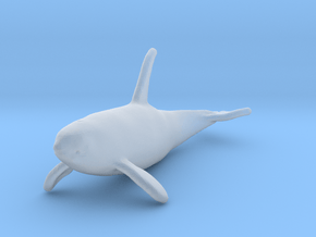 Killer Whale 1:350 Swimming Male in Clear Ultra Fine Detail Plastic