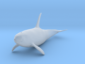Killer Whale 1:120 Swimming Male in Clear Ultra Fine Detail Plastic