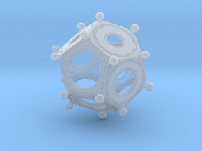 Roman Dodecahedron Version 2 in Clear Ultra Fine Detail Plastic