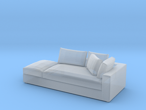 Modern Mini 1:24 Sofa in Clear Ultra Fine Detail Plastic