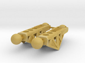 Rahkshi Lower Leg X2 for Bionicle in Tan Fine Detail Plastic