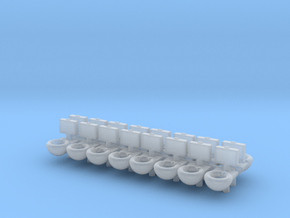 Prison Toilet (x16) 1/200 in Clear Ultra Fine Detail Plastic