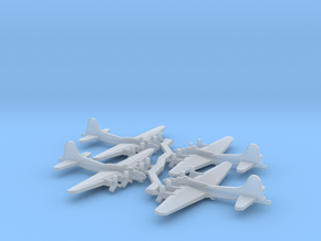 US B-17 Heavy Bomber Aircraft (x4) in Clear Ultra Fine Detail Plastic