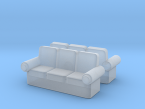 Sofa (x2) 1/100 in Clear Ultra Fine Detail Plastic