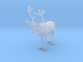 Reindeer 1:48 Standing Male 2 in Clear Ultra Fine Detail Plastic