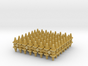 Traffic Cones (x128) 1/500 in Tan Fine Detail Plastic