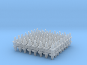 Traffic Cones (x128) 1/500 in Clear Ultra Fine Detail Plastic