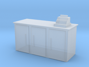 Shop Cash Counter 1/48 in Clear Ultra Fine Detail Plastic