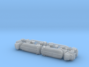 Autocar U-7144-T w. 2000 gal. Tanktrailer 1/200 in Clear Ultra Fine Detail Plastic
