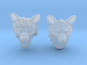 Anthropomorphic fox heads(HSD miniatures) in Clear Ultra Fine Detail Plastic