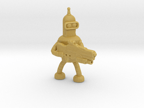 Futurama Bender Survivor miniature for games rpg in Tan Fine Detail Plastic