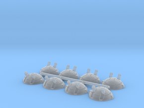 Small Round Dropship Turrets (8) in Clear Ultra Fine Detail Plastic