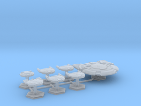 7000 Scale Andromedan Fleet Dominator Collection in Clear Ultra Fine Detail Plastic
