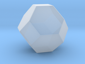 Truncated Octahedron - 1 Inch - Rounded V2 in Clear Ultra Fine Detail Plastic