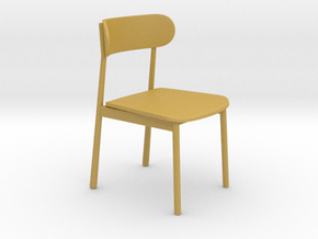 1:24 Minimalist Chair Version 'E' for Dollhouses in Tan Fine Detail Plastic
