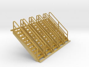 'HO Scale' - (5) Ships Stairs in Tan Fine Detail Plastic