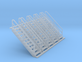 'HO Scale' - (5) Ships Stairs in Clear Ultra Fine Detail Plastic