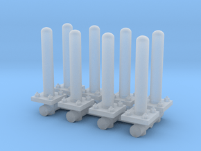 Safety Poles (x8) 1/48 in Clear Ultra Fine Detail Plastic