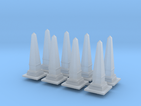 Obelisk Monument (x8) 1/350 in Clear Ultra Fine Detail Plastic